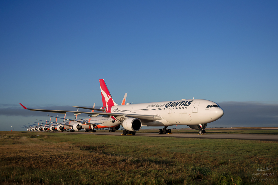 Qantas aircraft at Avalon Airport